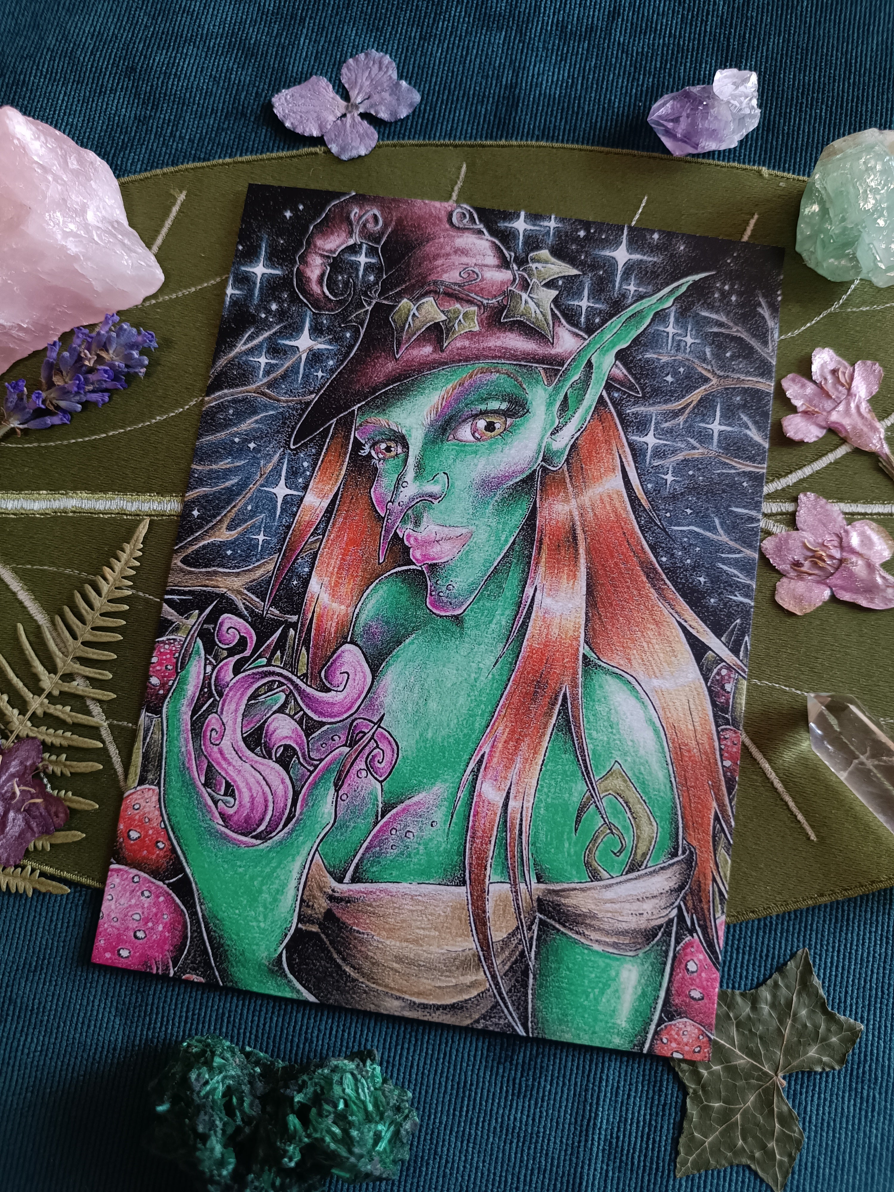 Large card VERTE SORCIERE