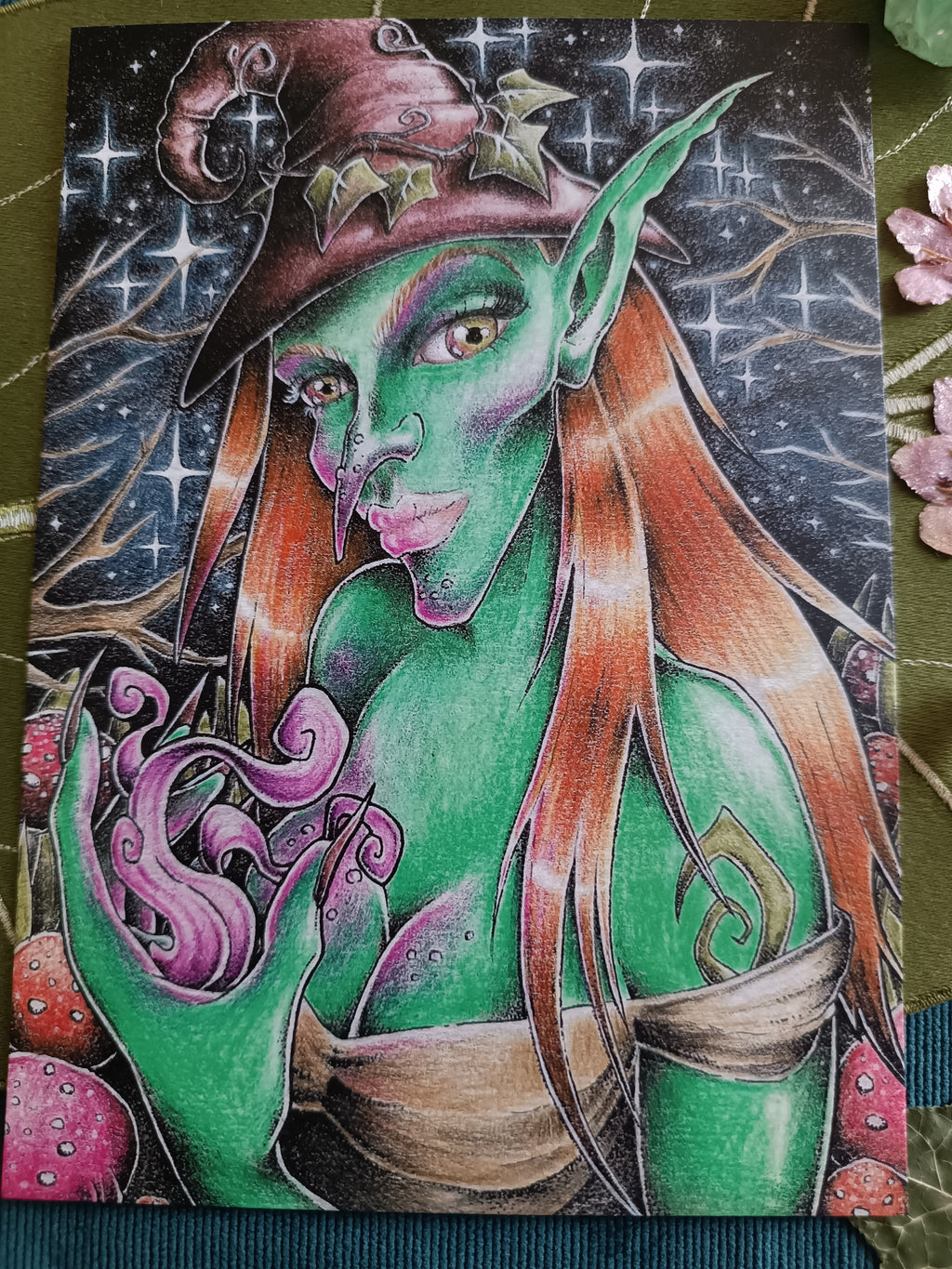 Large card VERTE SORCIERE