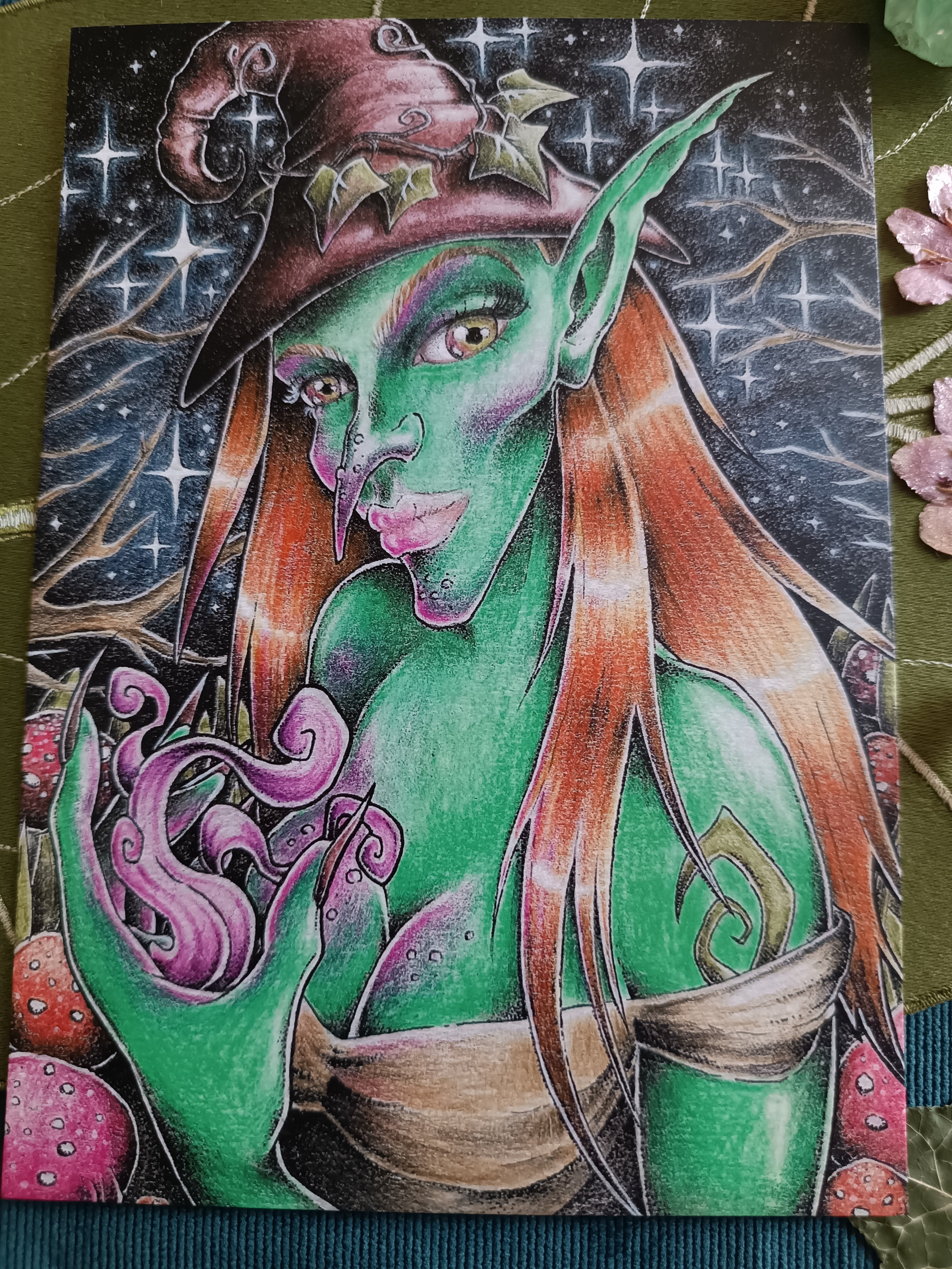 Large card VERTE SORCIERE