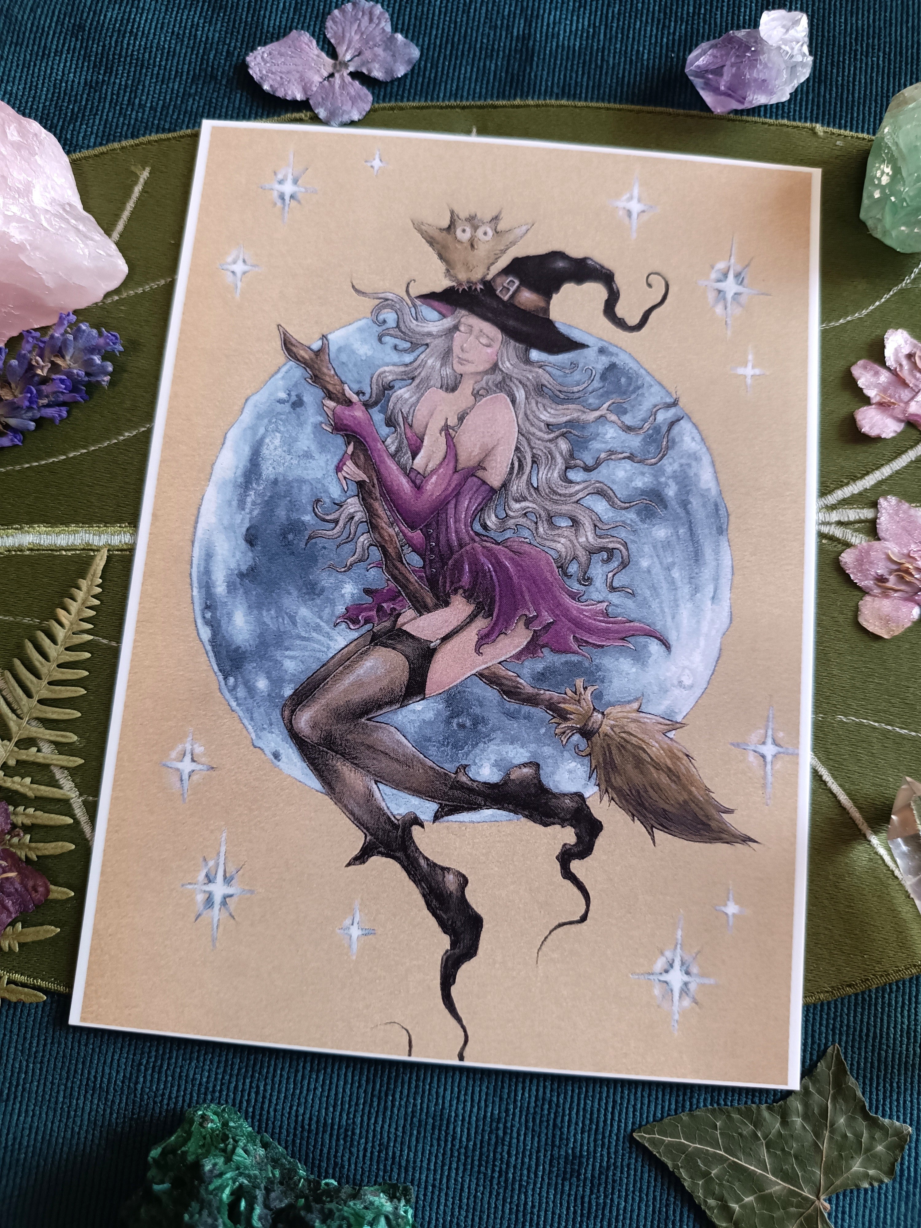 Large card SORCIERE TRES CHOUETTE