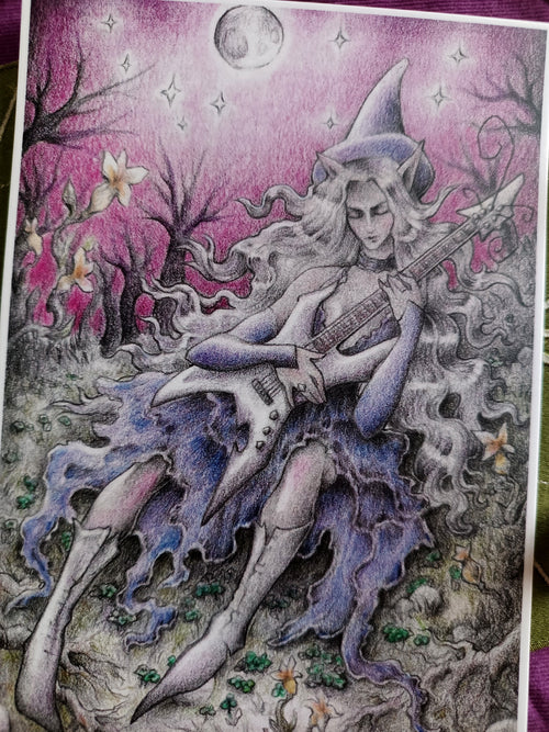 A5 Card GUITARE AU CLAIR DE LUNE