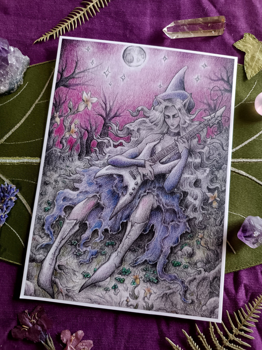 A5 Card GUITARE AU CLAIR DE LUNE