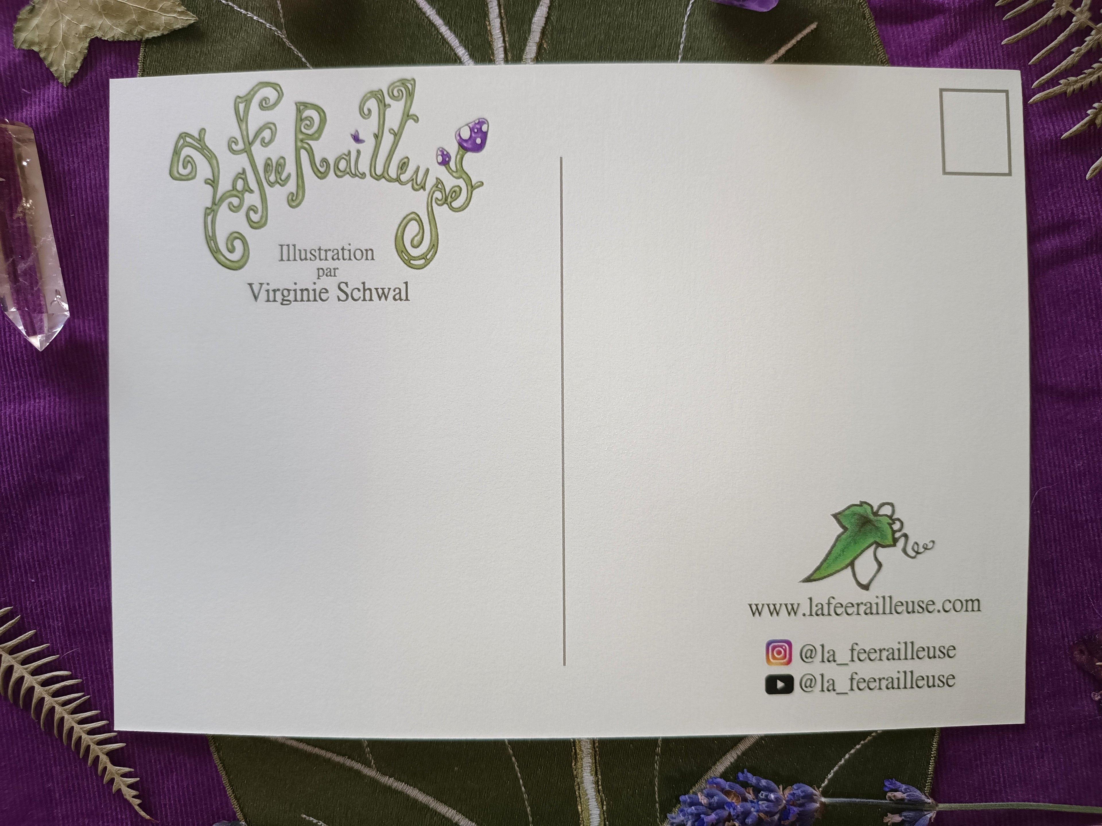 A5 card CRANE ET CHAMPIGNONS