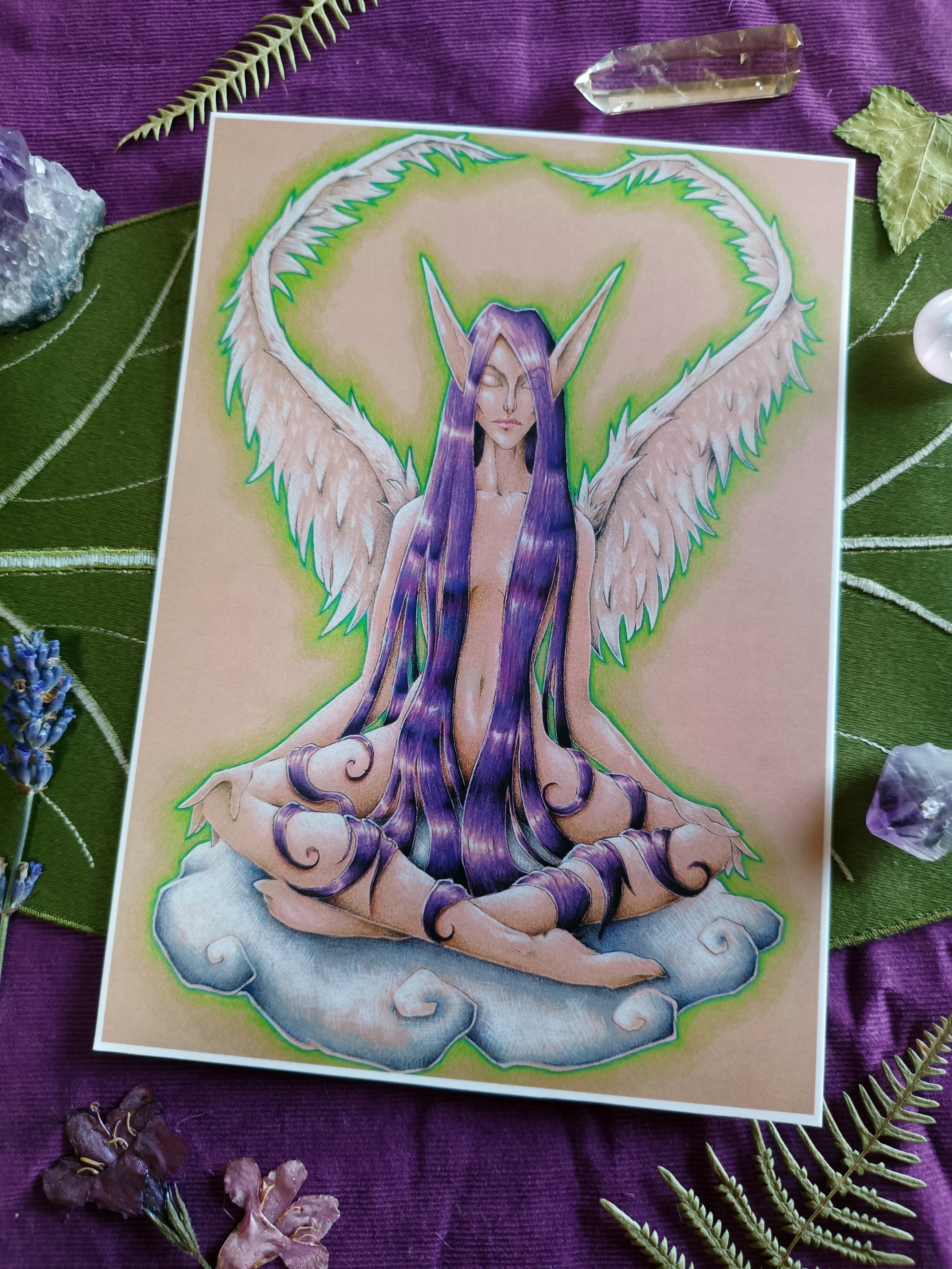 A5 card MEDITATION DE L'ANGE