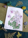 Original art FEE DES CYCLAMENS